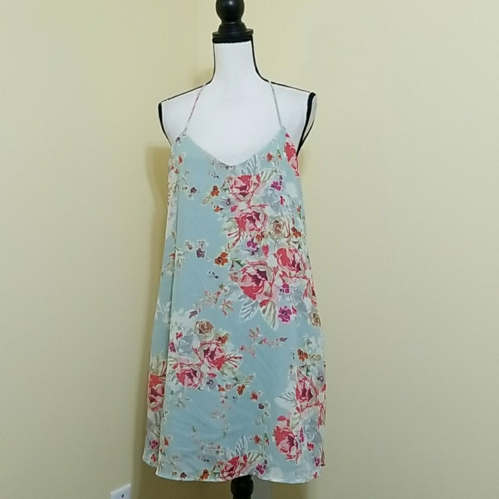 Spagetti razor back slip on dress
